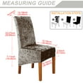 thumbnail image 4 of 4 Pack Stretch Velvet Dining Chair Covers, Removable Washable XL Size Soft Dining Chair Slipcovers for Kitchen Home Restaurant(Solid,Gold), 4 of 8