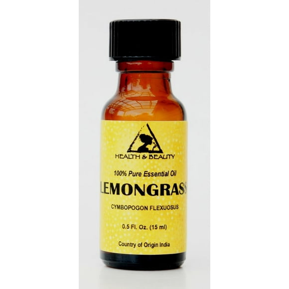 Lemongrass essential oil aromatherapy natural 100% pure glass bott 0.5 oz, 15 ml