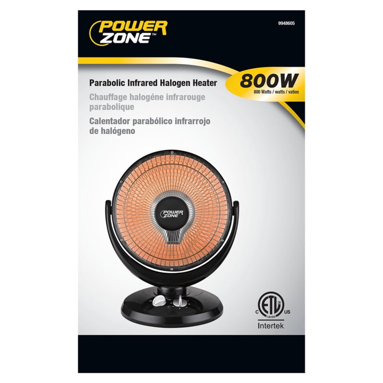 PowerZone Oscillating Parabolic Heater, 400/800 W - Walmart.com