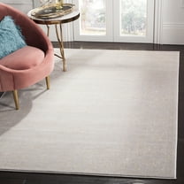 SAFAVIEH Carnegie Samantha Oriental Area Rug, Light Gray/Cream, 4' x 6'