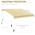 thumbnail image 5 of Homiyad 12' x 10' Manual Retractable Awning Outdoor Sunshade Shelter for Patio, Balcony, Yard, with Adjustable & Versatile Design, Yellow and Grey, 5 of 8