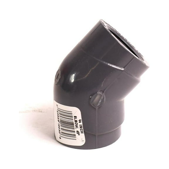 Thrifco Plumbing 8214036 3/4 Inch Threaded X Threaded Pvc 45 Elbow Sch 80