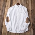thumbnail image 4 of XDZJLR Men Shirts Casual Solid Color Loose Handsome Long Sleeved Plus Size Fashionable Tops, 4 of 4