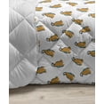 thumbnail image 3 of Yellow Bird Down Alternative Comforter, Repeating Animal Pattern of Simple Outline Tiny Ducks, Microfiber Quilt for All Season, 5 Sizes, Mustard Apricot, by Ambesonne, 3 of 3