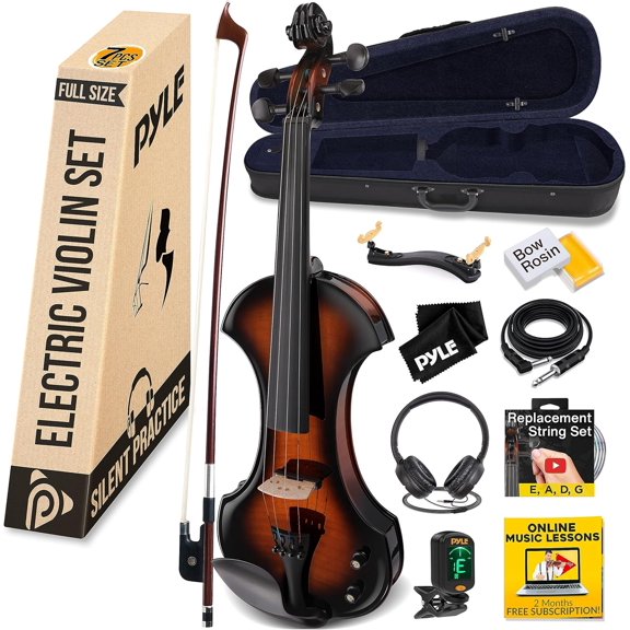 Pyle Full Size Electric Violin and Amplifier Kit
