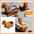 thumbnail image 3 of FOMIYES Brown Simulation Rattan Storage Basket Dog Design for Bread Snacks and Home Decor, 3 of 8