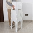thumbnail image 6 of Ewingger 12 Pack 18.6 Inches High Plastic Stools, White Portable Backless Stools for Sitting, 6 of 7