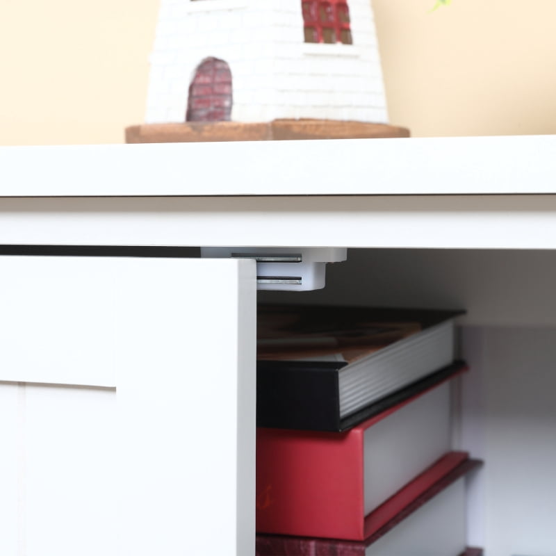 Alvantor Accent Floor Storage Cabinet with Adjustable Shelves & 2 Lower Doors 23.6"W x 11.8"D x 48.5"H White