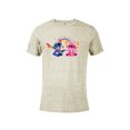 thumbnail image 1 of Disney Stitch and Angel Living the Dream - Short Sleeve Blended T-Shirt for Adults - Customized-Putty Snow Heather, 1 of 4
