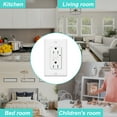 thumbnail image 2 of UCOMEN Decorator GFCI Receptacle with LED Indicator, Tamper Resistant, Weather Resistant, 15A, 125V, White 1 Pack, 2 of 6