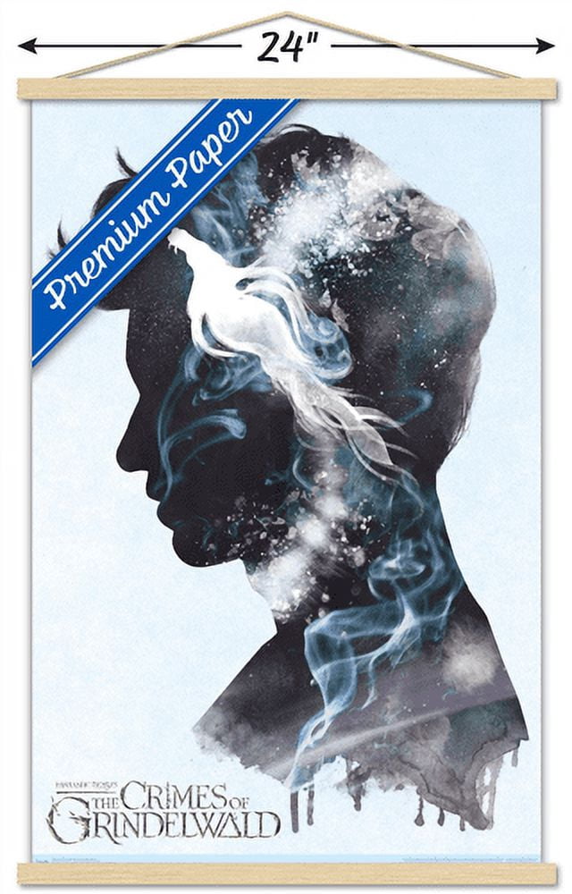 Fantastic Beasts: Crimes Of Grindelwald - Newt Illustration Wall Poster with Wooden Magnetic Frame, 22.375" x 34"