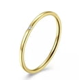 thumbnail image 2 of 1mm Black/Rose Gold/Silver CZ Band Women Stainless Steel Engagement Ring Sz 5-10, 2 of 9