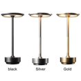 thumbnail image 2 of Wireless touch table lamp, rechargeable, dimmable, metal, mood light, night light, bedside lamp Silver, 2 of 5