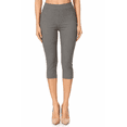 thumbnail image 4 of 3 Pack Women's High Waisted Capri Jegging Stretch Jean Style Capris Size S -3XL Inseam 19", 4 of 5