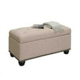 thumbnail image 2 of Convenience Concepts Designs4Comfort 7th Avenue Storage Ottoman in Tan Fabric, 2 of 5