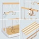 thumbnail image 4 of Organizador de joyas de hierro y madera con soporte de exhibición para collares, pulseras, anillos y relojes, estilo vintage elegante, 4 of 7