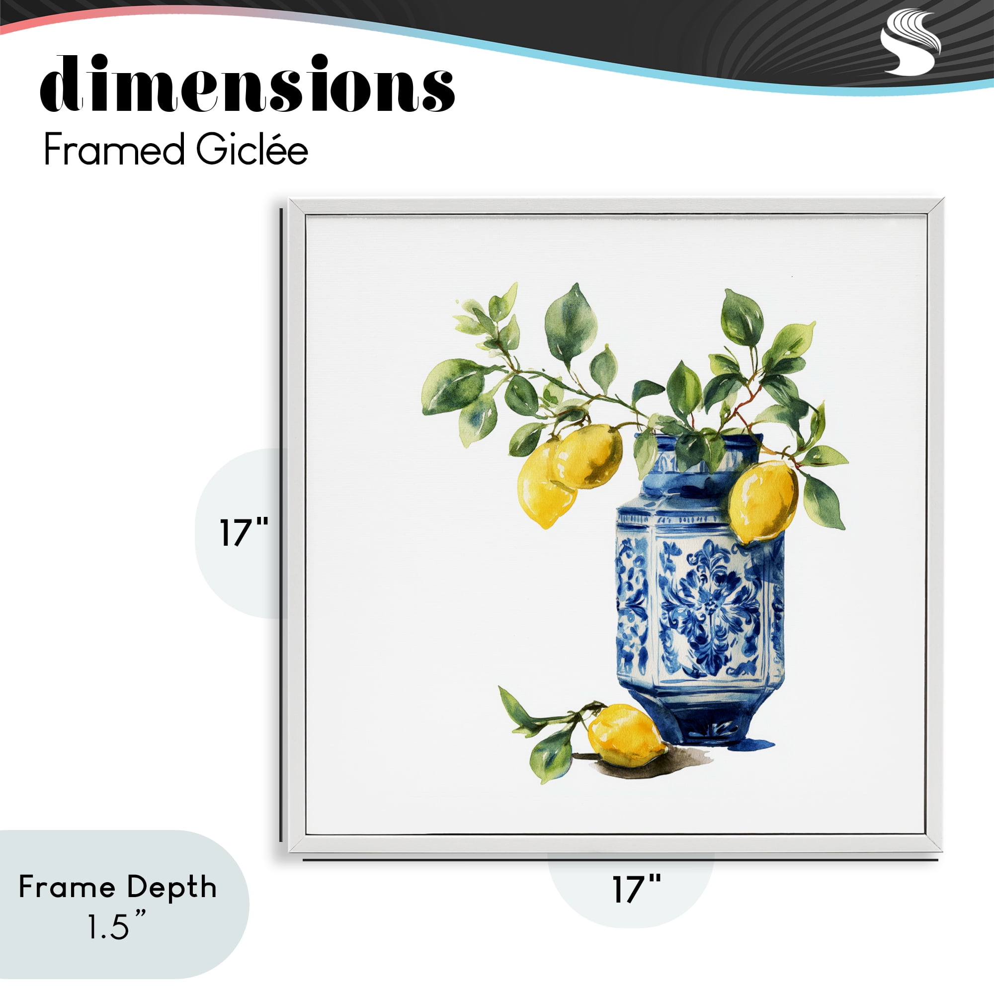 Stupell Industries Ornate Lemon Treasures White Framed Giclee Art, design by Svetlana Aleynikova