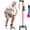 Red, variant on HEALTHBAZAAR Quad Cane Walking Cane for Women & Men for Balance Stability Adjustable Lightweight Walking Stick Black