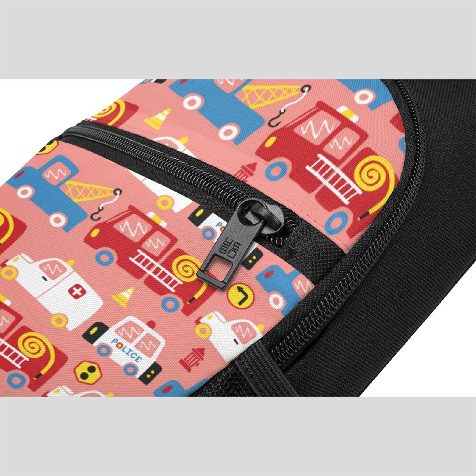 Xecao's Cartoon with Traffic Elements Print Sling Bag: A Versatile Chest, Shoulder, and Crossbody Backpack for Casual Days Out, Perfect for Both Men and Women