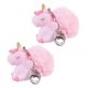 thumbnail image 1 of TABLETREANDS 2Ud Llavero Unicornio Rosa Con Pom Pom De PVC Y Encantador Para Decorar Y, 1 of 8