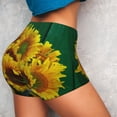 thumbnail image 4 of Kdxio Sunflowers in Bucket Print Workout Shorts for Women Seamless Soft Smooth Gym Yoga Scrunch Active Shorts, 4 of 9