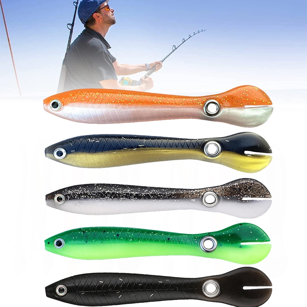Elbourn Soft Bionic Fishing Lure Set, Slow Sinking Bionic Fishing Swimming  Lures for Fishing, Father's Day Gift (5PCS Multicolor) 