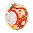 thumbnail image 3 of FB Jewels 925 Sterling Silver 14x10mm Red with Yellow Flower Glass Bead, 3 of 3