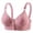 Pink, variant on Floral Front Button Bra Womens Adjustable Strap V-Neck Comfortable Push Up Support Shaping Bralette Red Half Bras for Lady Strapless 38