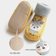 thumbnail image 4 of Pack de 3 calcetines para bebé, zapatillas antideslizantes con forro, zapatos de cabaña para primeros pasos de invierno, 4 of 5