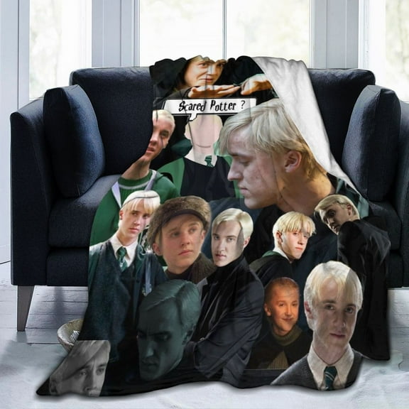 Ultra Soft Throw Plush, Draco Malfoy Bedding Fleece Blanket for Sofa Bed Travel 40"x30"