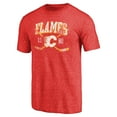 thumbnail image 2 of Men's Red Calgary Flames Vintage Collection Line Shift Tri-Blend T-Shirt, 2 of 3