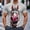 A133 Gray, variant on Men's Novelty 3D All-over Print T-Shirt, Vivid Crazy Horse Face Graphic Tee, Short Sleeve Round Neck, Comfortable Breathable Fabric, Funny Animal Design for Summer Casual, Theme Party Wear