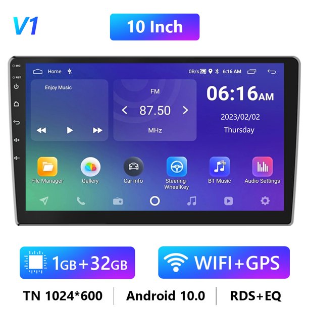 Podofo Android 11 Autoradio Autoradio 32G 2 Din 7"/9"/10" Universal WIFI GPS Car Audio Multimedia Player para Nissan Toyota Kia Tan Jianjun unisex