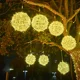 thumbnail image 4 of Guirnalda de luces LED para decoración de árbol de Navidad, 30 cm, 20 cm, bola de ratán, lámpara colgante para bodas, fiestas, guirnalda de luces para exteriores y hogar, 4 of 5