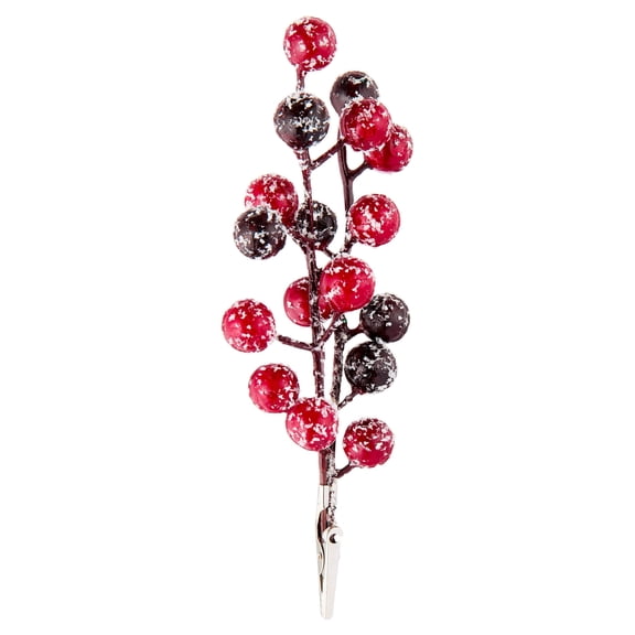 Red Frosted Berries Mini Christmas Clip Ornament, 6", by Holiday Time