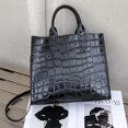 thumbnail image 3 of Genuine Cowhide Leather Women Tote Bag,Crocodile Embossed Crossbody Shoulder Purse, Purse for Work, 3 of 8