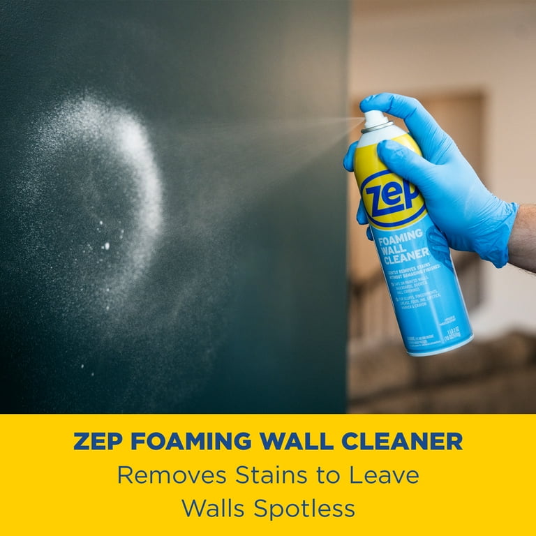 Zep Foaming Wall Cleaner, 18 oz, Case of 4, Removes Fingerprints