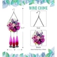 thumbnail image 2 of CoTa Global Circle Butterfly Wind Chime - Handmade Glass & Metal Chime, Colorful Butterflies Hanging Home Decor Gift, Indoor & Outdoor Cute Nature Art Decoration For Porch, Patio & Garden - 21.7", 2 of 7
