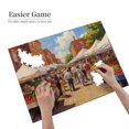 thumbnail image 3 of 1000 Piece Jigsaw for Adults Farmer Market Scene Colorful Street Art Puzzle 29.5x19.7 Inch 1000 Pieces Challenging Puzzle Game Home Decoration Gift, 3 of 6