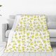 thumbnail image 1 of Balery Yellow Lemon Leaves Manta de Felpa Suave y Acogedora – Cobija de Franela Aterciopelada para Cama, Lavable y Cálida para Sofá, Mascotas, Transpirable-50"x40", 1 of 7