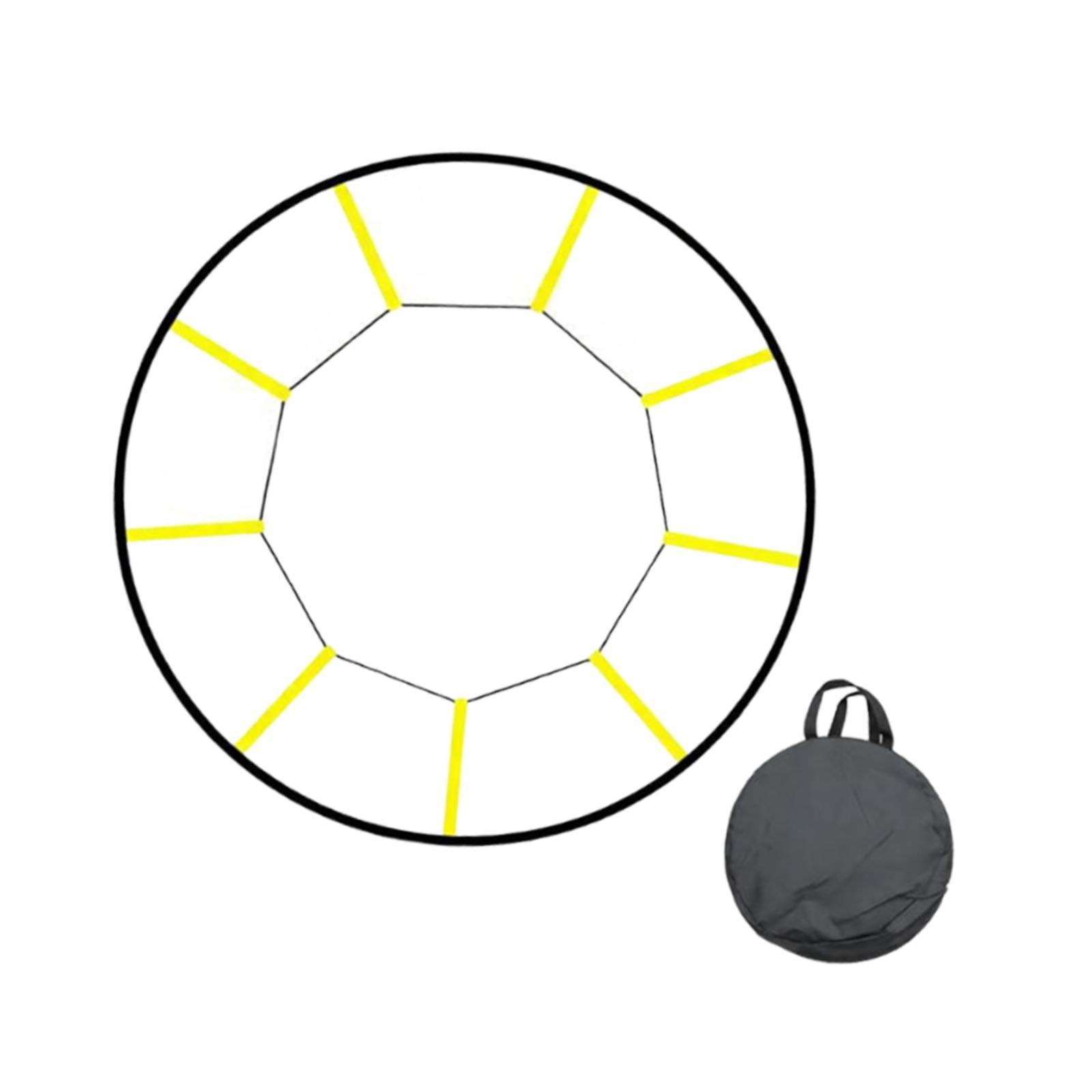funtasica Agility Ladder Coordination Ladder Fitness Training Equipment Football Speed ​​Ladder Made of High-Quality PP And Nylon for Football Training Basketba 9 grids yellow