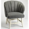 thumbnail image 3 of Home Square Velvet Accent Chair in Gray and White - Set of 2, 3 of 6