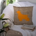 thumbnail image 3 of Carolines Treasures BB1075-BL-OR-PW1414 Cocker Spaniel Burlap and Orange   Canvas Fabric Decorative Pillow BB1075, 3 of 4