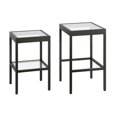 thumbnail image 3 of Henn&Hart 16" Blackened Bronze Metal/Glass Side Table, 3 of 9