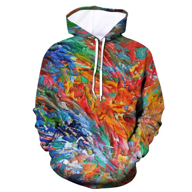 Gibobby Sudaderas con cremallera para mujer Sudaderas con capucha ligeras con estampado 3D de manga larga para mujer, sudaderas con cordón, blusa de ajuste informal con bolsillo(Multicolor, XXXXL)