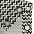 thumbnail image 4 of Ambesonne Chevron Grommet Curtain, Parallel Striped Lines, 50" x 84", White Yellow, 4 of 6