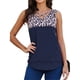thumbnail image 4 of Qarigey Camisa sin mangas con cuello en V y estampado de leopardo para mujer Prendas para la parte del cuerpo Azul SG Qarigey AP002393-14, 4 of 6