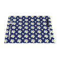 thumbnail image 1 of ZNDUO Placemats, 6 PCS Heat Resistant Stain Resistant Woven PVC Insulation Placemats, Durable Washable Elegant Table Mats for Dining-Petal Bloom Print, 18"x12", 1 of 6