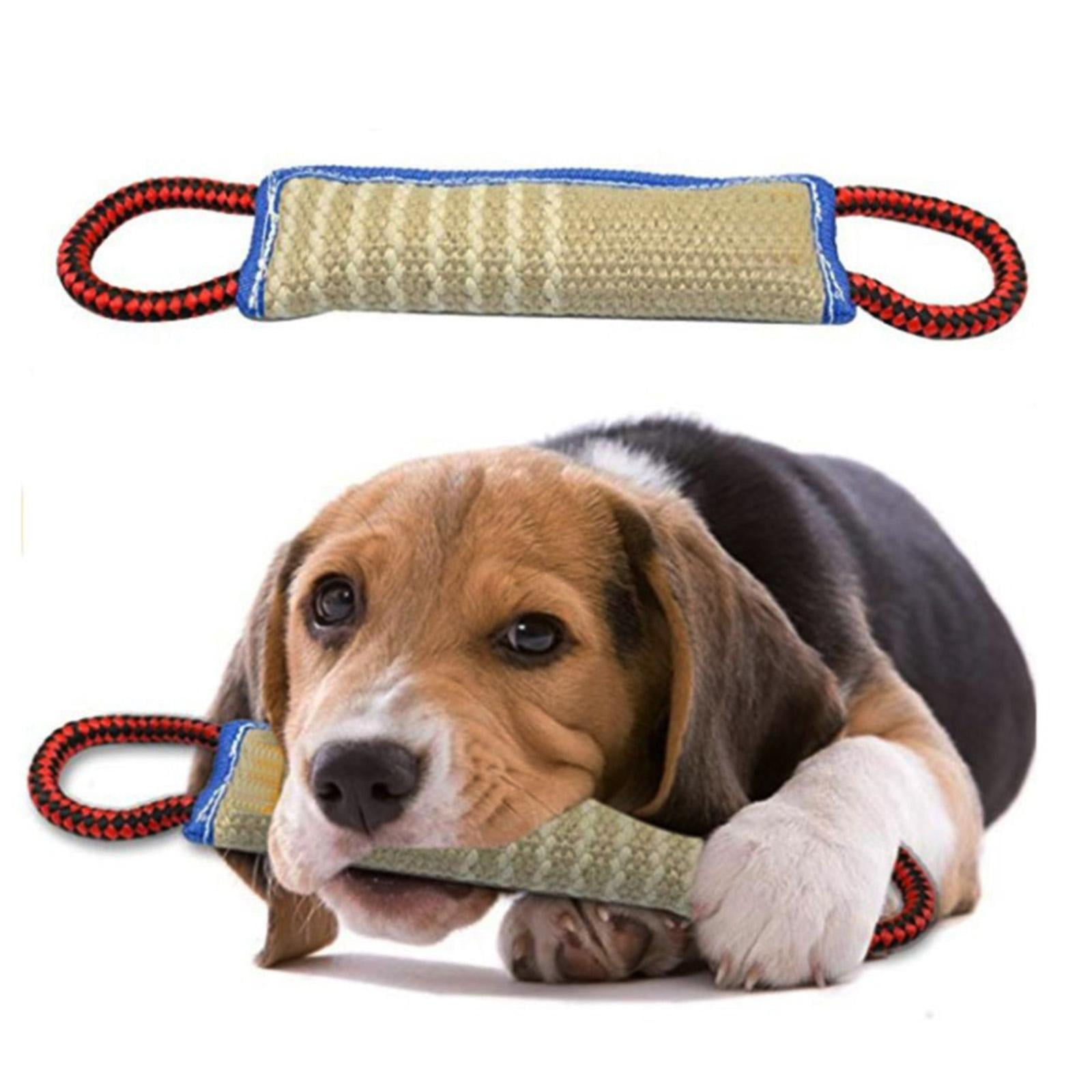 Bvdfgk Durable Dog Tug Toy Pet Chew Toys Interactive Play Biting-Resistant W/ 2 Handles