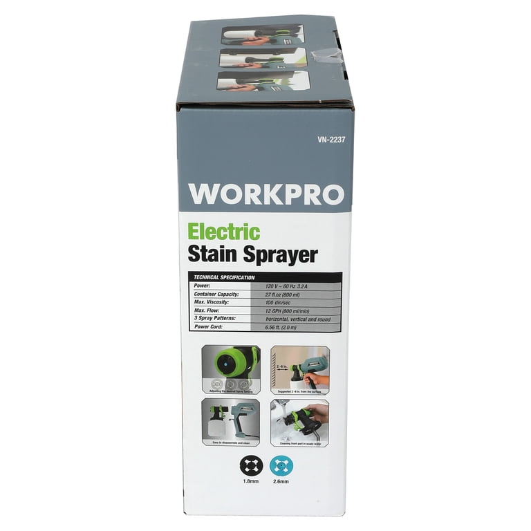 WORKPRO Electric Stain Sprayer, 1.8mm Nozzle - Walmart.com